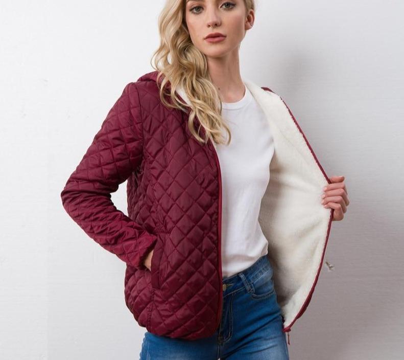 Velvet Hooded Cotton Jacket - Easy Pickins Store