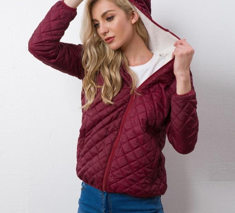 Velvet Hooded Cotton Jacket - Easy Pickins Store