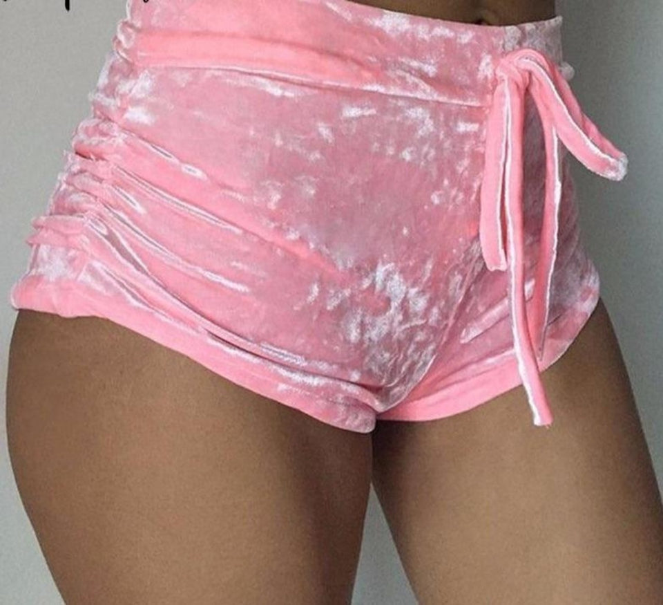 Velvet Slim Sports Shorts Bodycon Elastic Soft - Easy Pickins Store