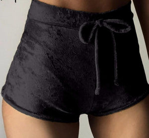 Velvet Slim Sports Shorts Bodycon Elastic Soft - Easy Pickins Store