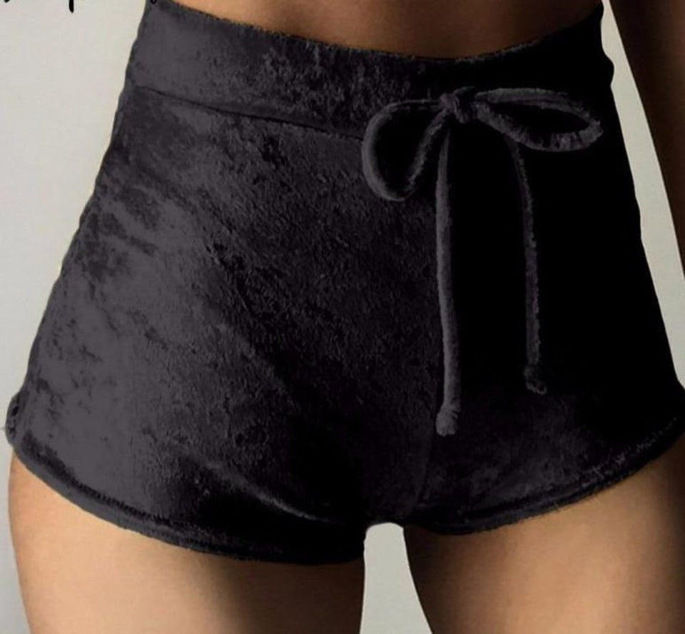 Velvet Slim Sports Shorts Bodycon Elastic Soft - Easy Pickins Store