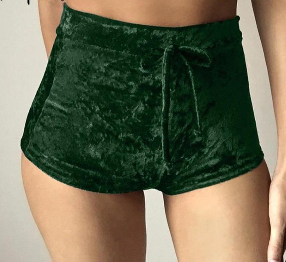Velvet Slim Sports Shorts Bodycon Elastic Soft - Easy Pickins Store