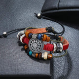 Vintage Bohemia Beaded Bracelet, Multilayer Hand Woven Wristbands, Hemp Cords Wrap Bracelet Jewelry - Easy Pickins Store