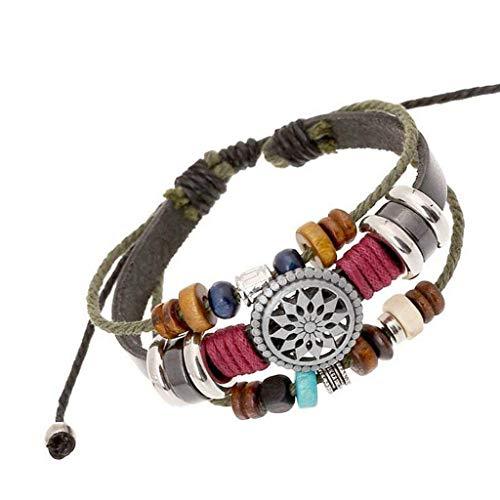 Vintage Bohemia Beaded Bracelet, Multilayer Hand Woven Wristbands, Hemp Cords Wrap Bracelet Jewelry - Easy Pickins Store