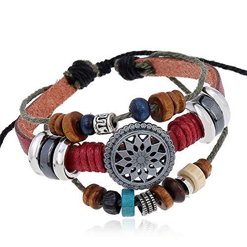 Vintage Bohemia Beaded Bracelet, Multilayer Hand Woven Wristbands, Hemp Cords Wrap Bracelet Jewelry - Easy Pickins Store