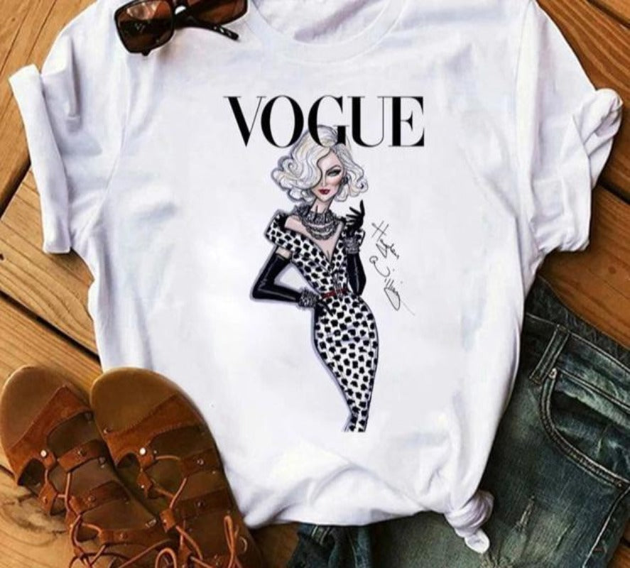 Vogue Princess Graphic T-Shirt Cartoon Grunge Hip Hop - Easy Pickins Store