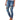 Waist Skinny Jeans Patchwork Irregular Ribbed Holes Pencil Stretch Slim Plus Sizes - Easy Pickins Store
