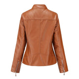 Warm Short Leather Zipper Jacket - Easy Pickins Store