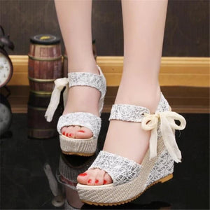 Wedge Sandals Open Toe Fish Head Platform High Heels - Easy Pickins Store