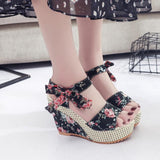 Wedge Sandals Open Toe Fish Head Platform High Heels - Easy Pickins Store