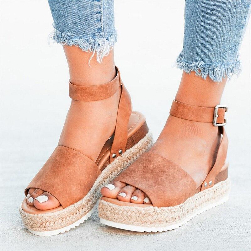 Wedges Sandals High Heels Flop Platform Thick Bottom - Easy Pickins Store