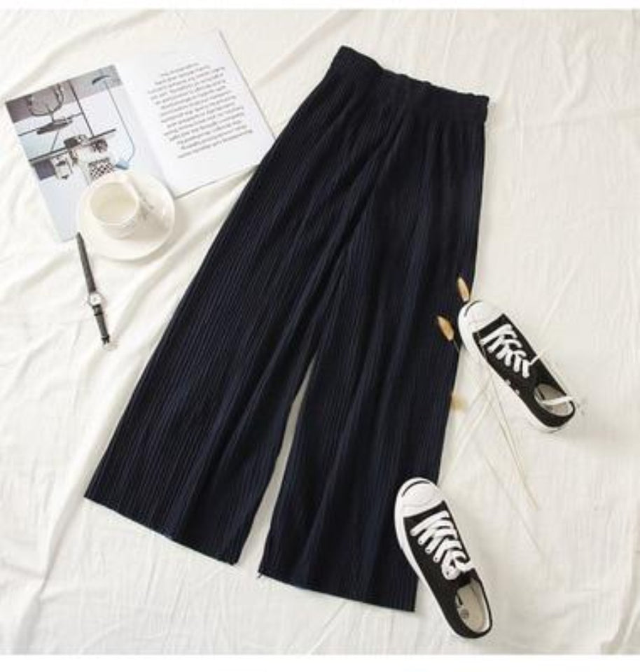 Wide Leg Loose High Waist Pleated Pants - Easy Pickins Store
