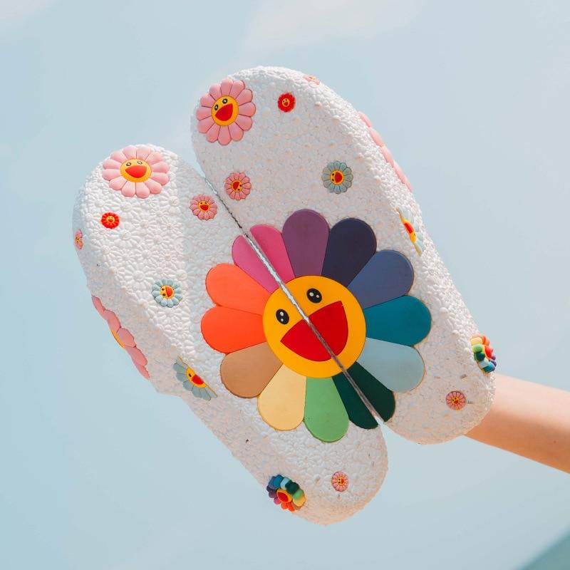 Women Cute Flat Flip Flops Soft Floral Bling Beach Sandals - Easy Pickins Store