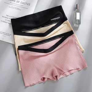 Women Safety Shorts Pants Seamless Thread Seamless Mid Waist Panties Underwear - Easy Pickins Store