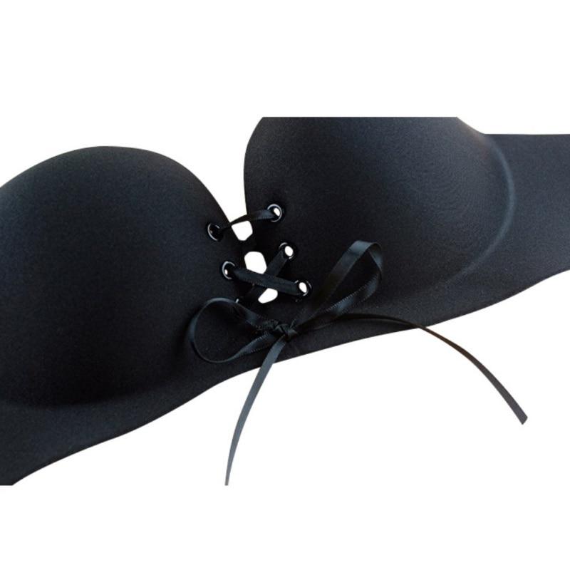 Women Sexy Push up Adhesive Bra Silicone Backless Wedding Bralette Strapless Invisible Underwear Seamless Bras 1/2 Cup - Easy Pickins Store