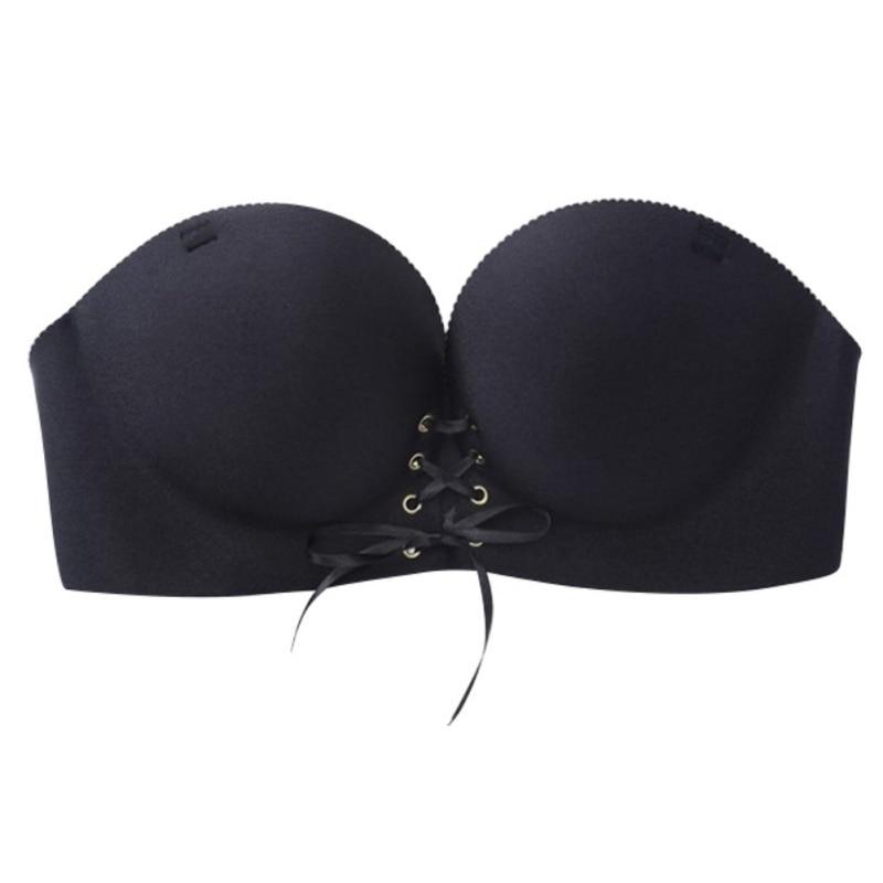 Women Sexy Push up Adhesive Bra Silicone Backless Wedding Bralette Strapless Invisible Underwear Seamless Bras 1/2 Cup - Easy Pickins Store