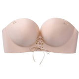 Women Sexy Push up Adhesive Bra Silicone Backless Wedding Bralette Strapless Invisible Underwear Seamless Bras 1/2 Cup - Easy Pickins Store