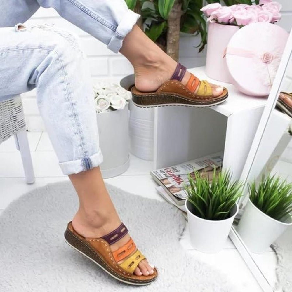 Women Summer Open Toe Gladiator Wedge Sandals - Easy Pickins Store