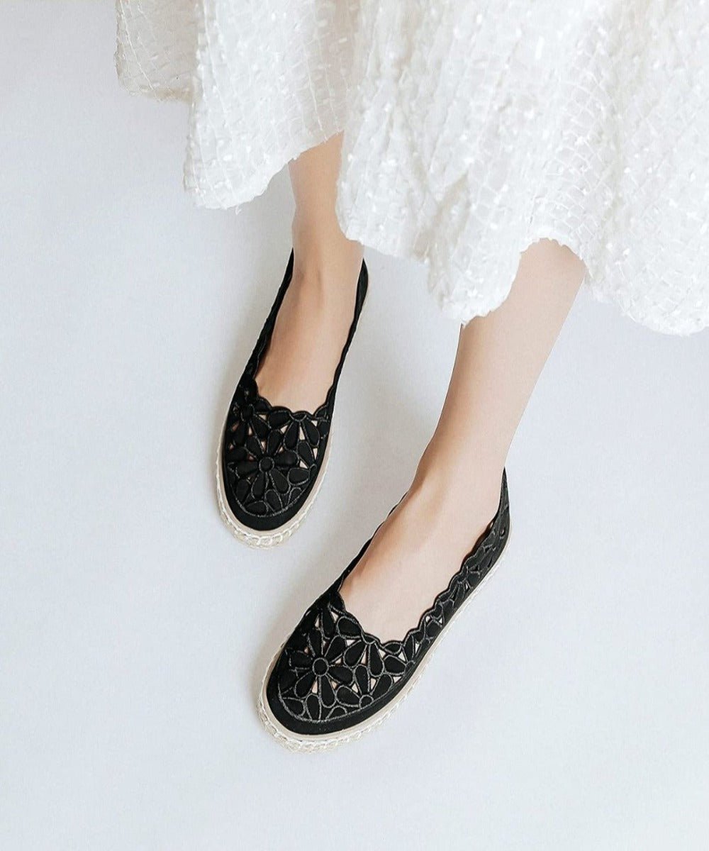 Women’s Ballet Flat Daisy Round Toe Slip On Rope Loafers - Easy Pickins Store