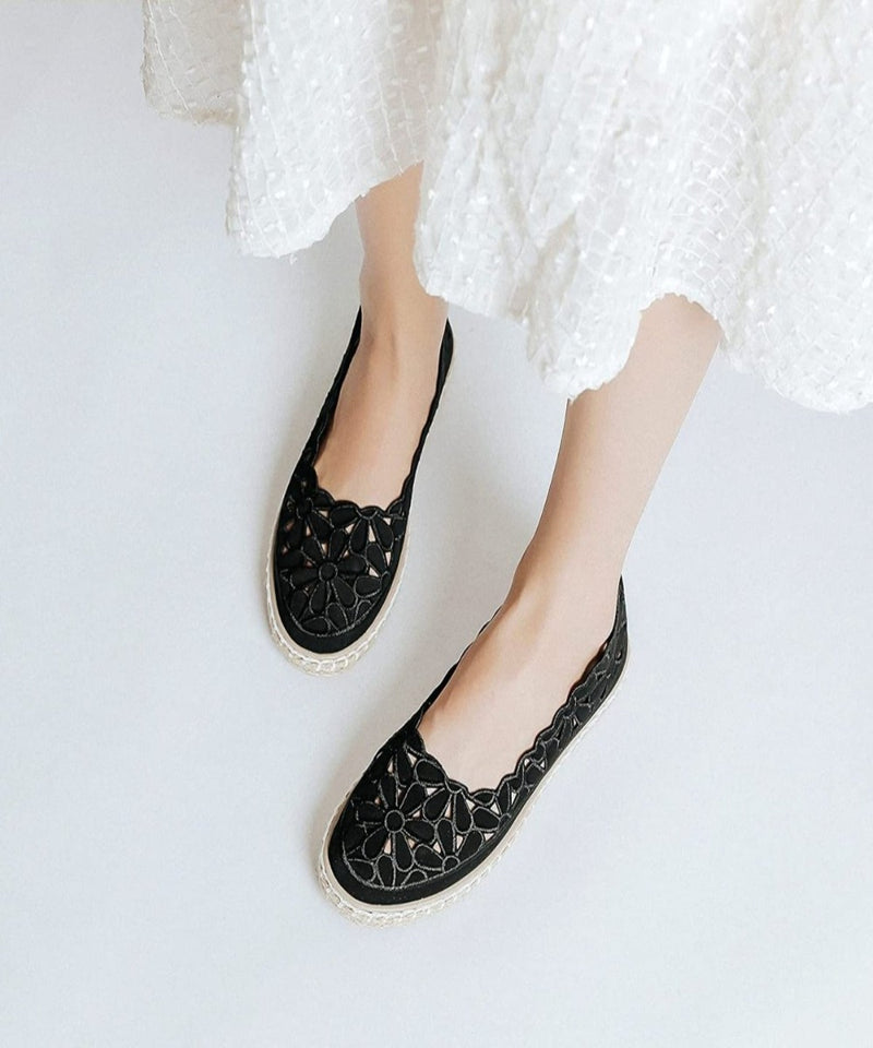 Women’s Ballet Flat Daisy Round Toe Slip On Rope Loafers - Easy Pickins Store