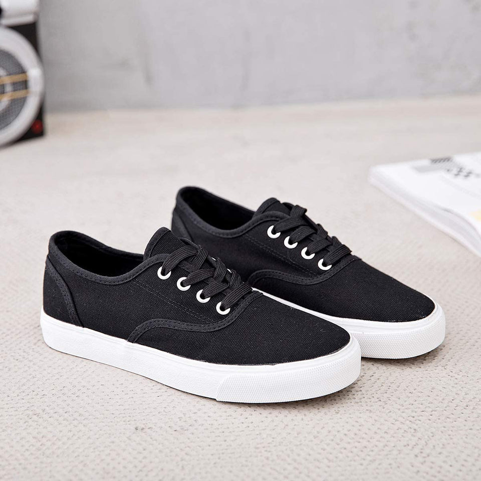 Womens Canvas Shoes Low Cut Canvas Sneakers Walking Running Shoes - Easy Pickins Store