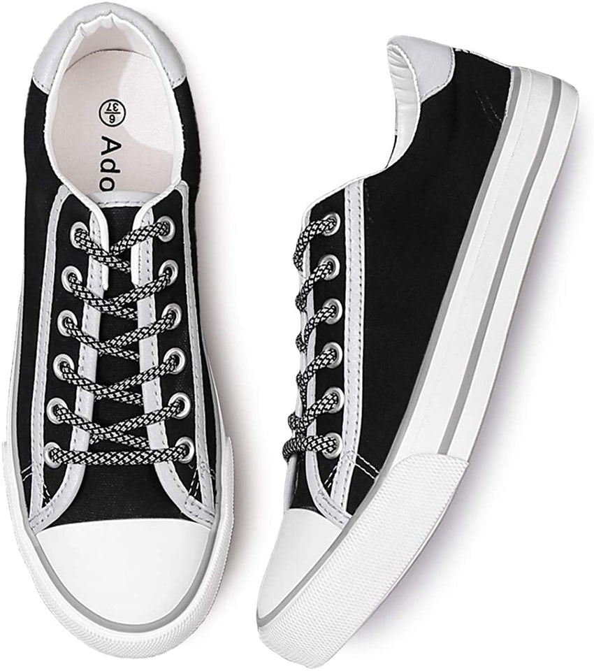 Womens Canvas Shoes Low Cut Canvas Sneakers Walking Running Shoes - Easy Pickins Store