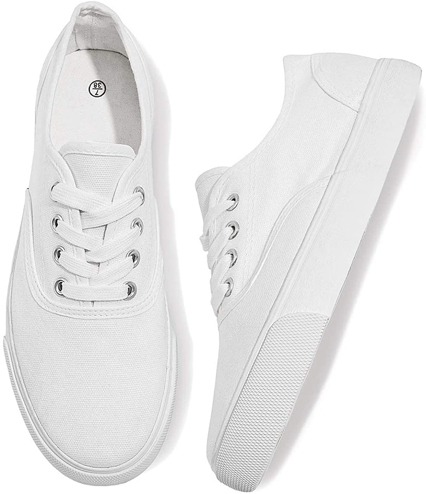 Womens Canvas Shoes Low Cut Canvas Sneakers Walking Running Shoes - Easy Pickins Store