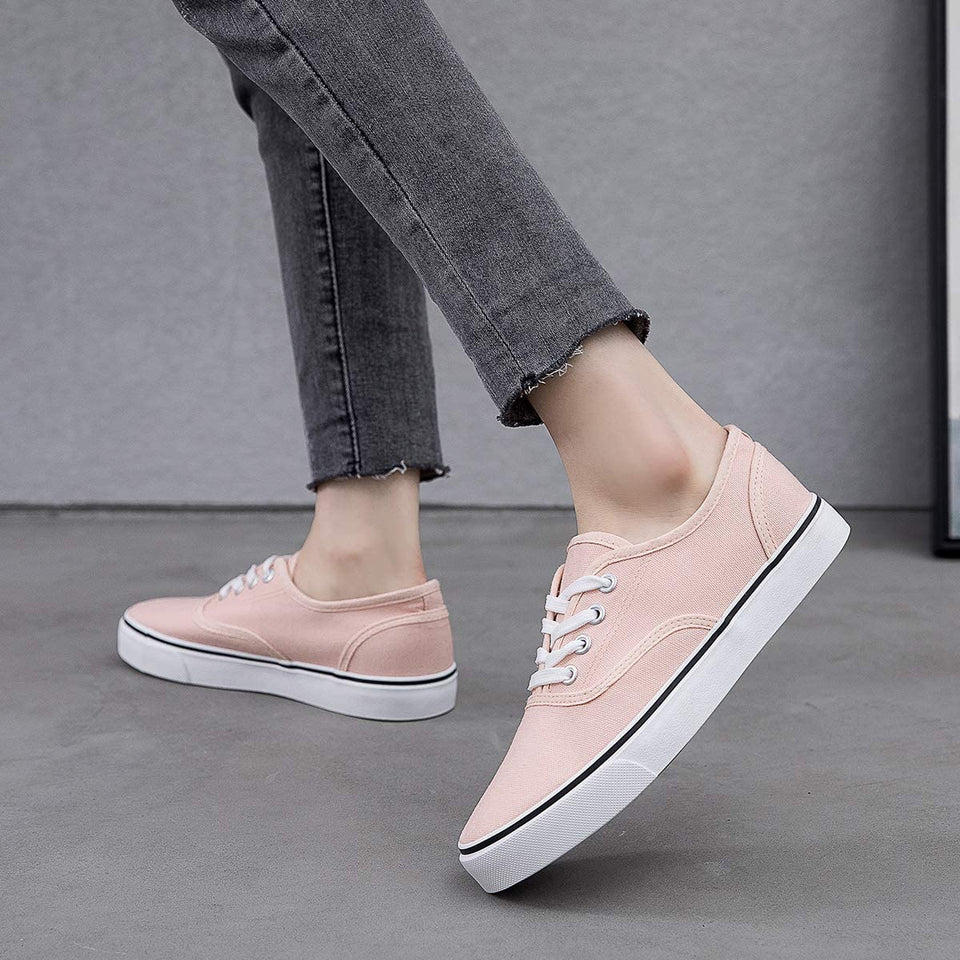 Womens Canvas Shoes Low Cut Canvas Sneakers Walking Running Shoes - Easy Pickins Store