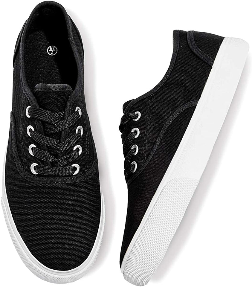 Womens Canvas Shoes Low Cut Canvas Sneakers Walking Running Shoes - Easy Pickins Store