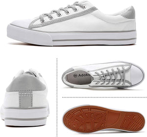 Womens Canvas Shoes Low Cut Canvas Sneakers Walking Running Shoes - Easy Pickins Store