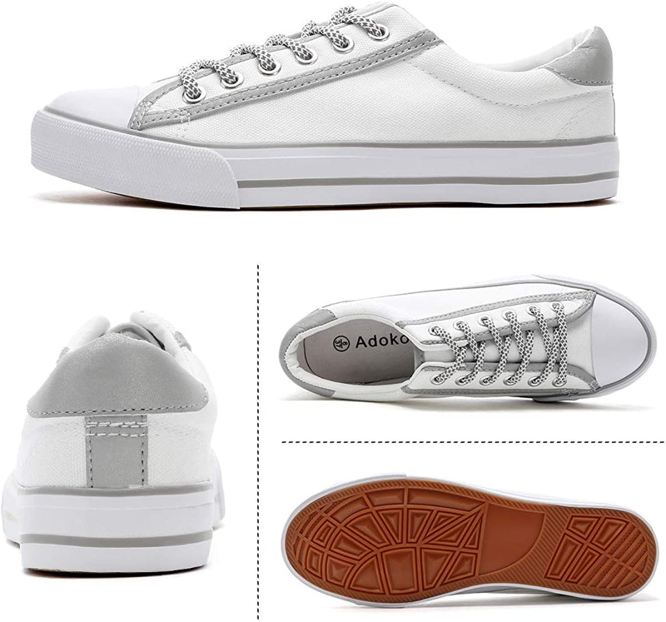 Womens Canvas Shoes Low Cut Canvas Sneakers Walking Running Shoes - Easy Pickins Store