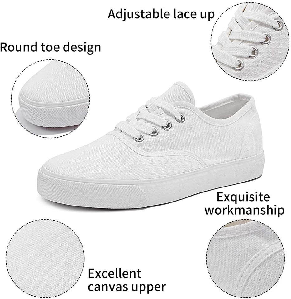 Womens Canvas Shoes Low Cut Canvas Sneakers Walking Running Shoes - Easy Pickins Store