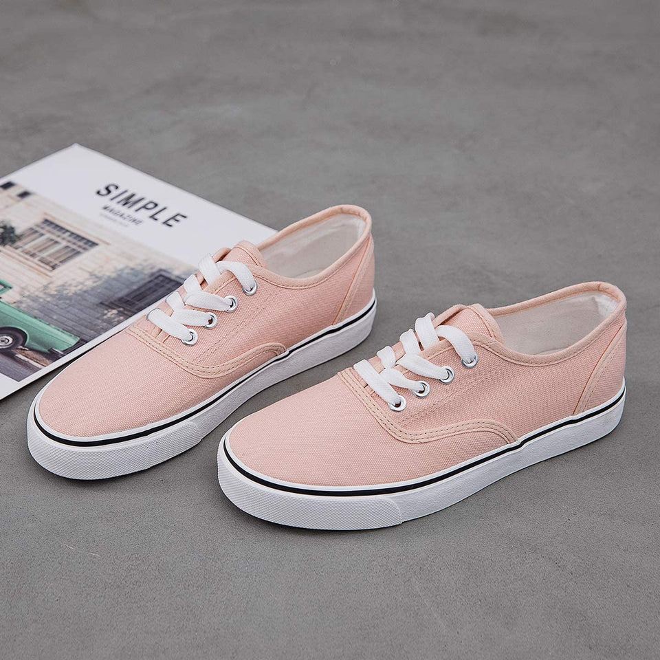 Womens Canvas Shoes Low Cut Canvas Sneakers Walking Running Shoes - Easy Pickins Store