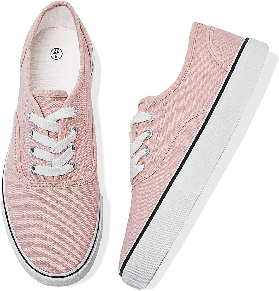 Womens Canvas Shoes Low Cut Canvas Sneakers Walking Running Shoes - Easy Pickins Store