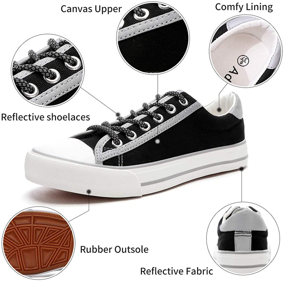 Womens Canvas Shoes Low Cut Canvas Sneakers Walking Running Shoes - Easy Pickins Store