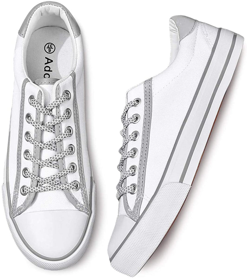 Womens Canvas Shoes Low Cut Canvas Sneakers Walking Running Shoes - Easy Pickins Store