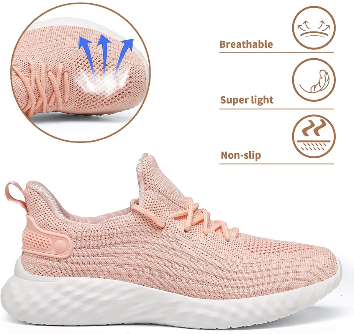 Women's Lightweight Non Slip Breathable Mesh Sneakers - Easy Pickins Store