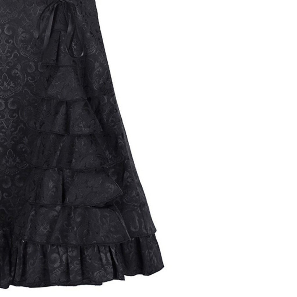 Women's Skirt Punk Style Retro Mermaid Skirt Vintage Long Ruffle Slim Fit Fishtail Skirt lace up black slim plus size Skirt#G1 - Easy Pickins Store