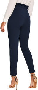 Women's Stretchy Workwear Office Skinny Pants with Belt - Easy Pickins Store