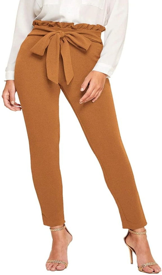 Women's Stretchy Workwear Office Skinny Pants with Belt - Easy Pickins Store