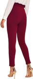 Women's Stretchy Workwear Office Skinny Pants with Belt - Easy Pickins Store