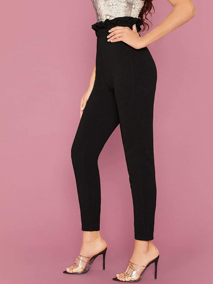 Women's Stretchy Workwear Office Skinny Pants with Belt - Easy Pickins Store