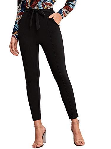 Women's Stretchy Workwear Office Skinny Pants with Belt - Easy Pickins Store