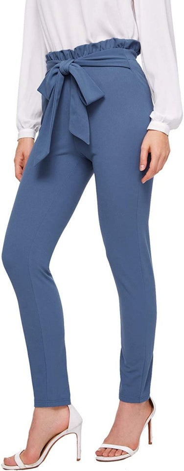 Women's Stretchy Workwear Office Skinny Pants with Belt - Easy Pickins Store