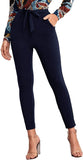 Women's Stretchy Workwear Office Skinny Pants with Belt - Easy Pickins Store