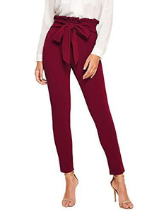 Women's Stretchy Workwear Office Skinny Pants with Belt - Easy Pickins Store