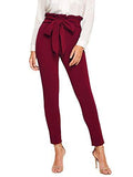 Women's Stretchy Workwear Office Skinny Pants with Belt - Easy Pickins Store