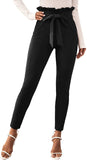 Women's Stretchy Workwear Office Skinny Pants with Belt - Easy Pickins Store