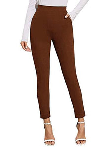 Women's Stretchy Workwear Office Skinny Pants with Belt - Easy Pickins Store