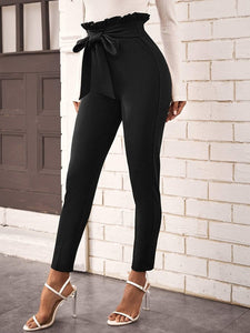 Women's Stretchy Workwear Office Skinny Pants with Belt - Easy Pickins Store